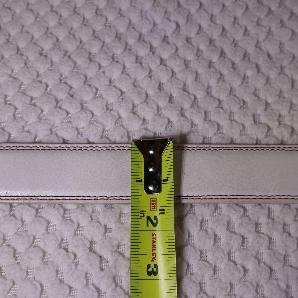 Nexbelt Mens 32 Ratchet Belt White Leather USA Buckle 100-923-BP-06-20-W